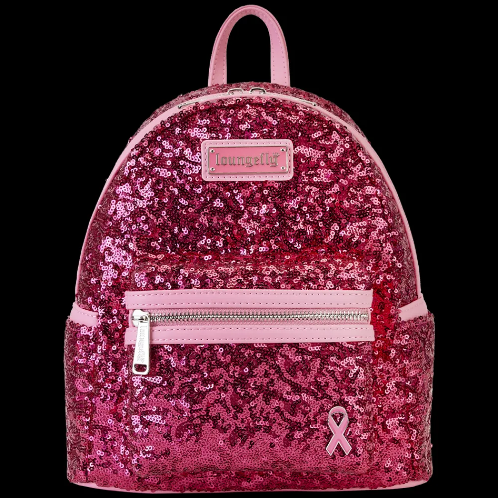 Breast Cancer Research Foundation Exclusive Pink Ribbon Sequin Mini Backpack Cheap