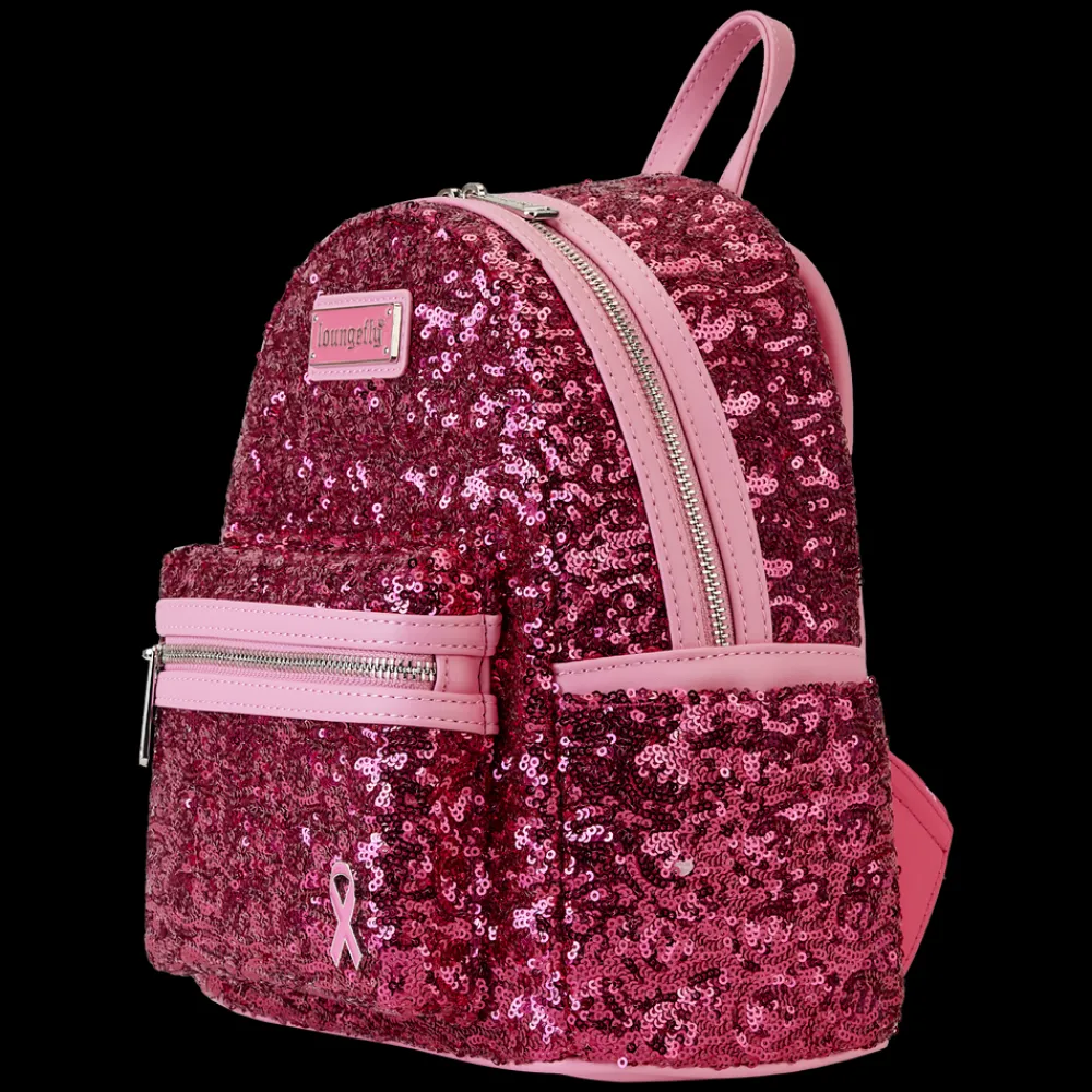 Breast Cancer Research Foundation Exclusive Pink Ribbon Sequin Mini Backpack Cheap