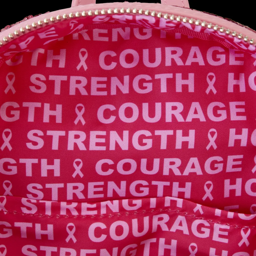 Breast Cancer Research Foundation Exclusive Pink Ribbon Sequin Mini Backpack Cheap