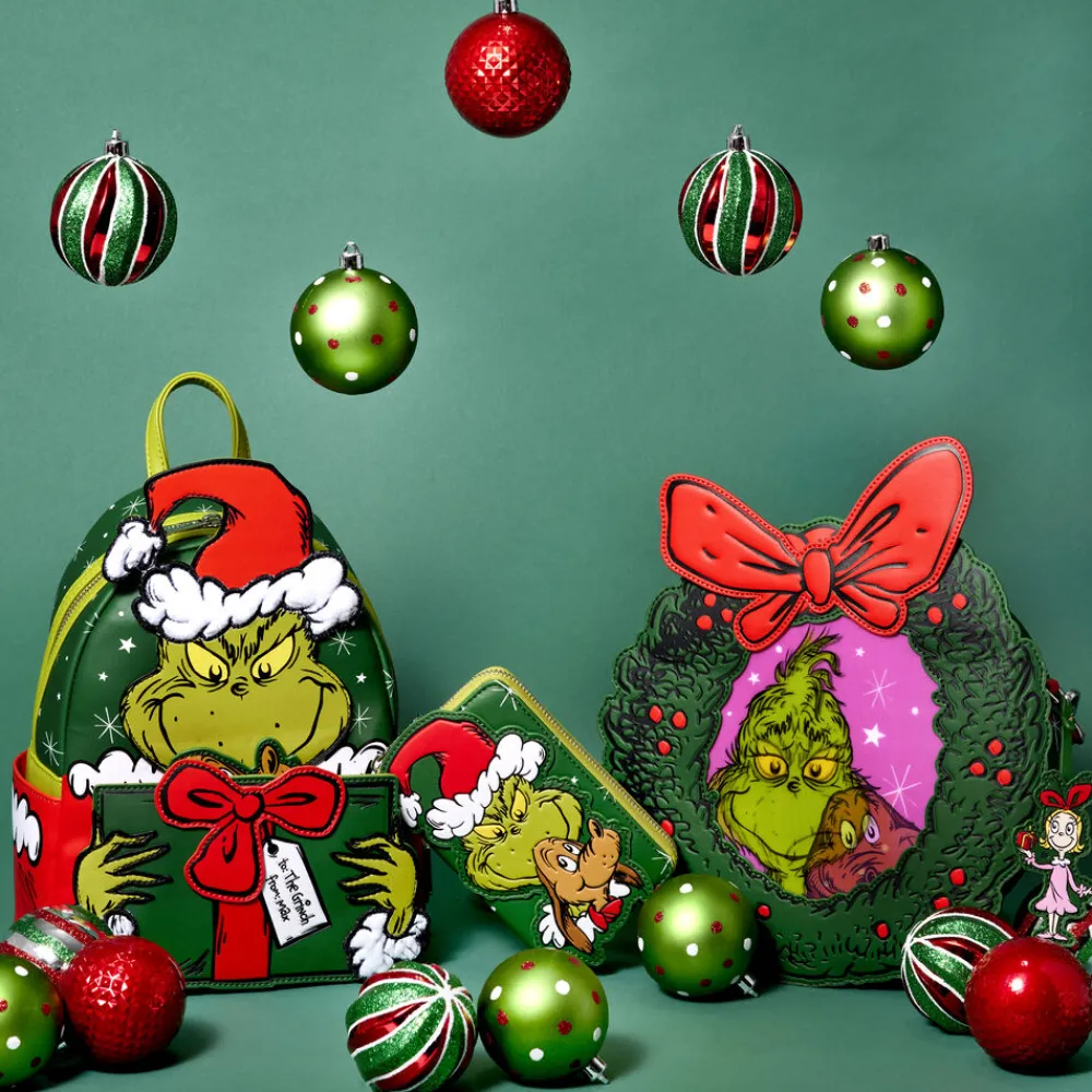 Dr. Seuss ' How The Grinch Stole Christmas! Wreath Lenticular Crossbody Bag Cheap