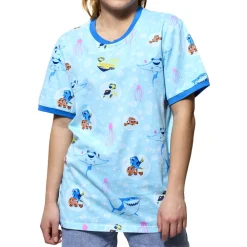 Pixar Finding Nemo 20Th Anniversary Bubbles Unisex Ringer Tee Fashion