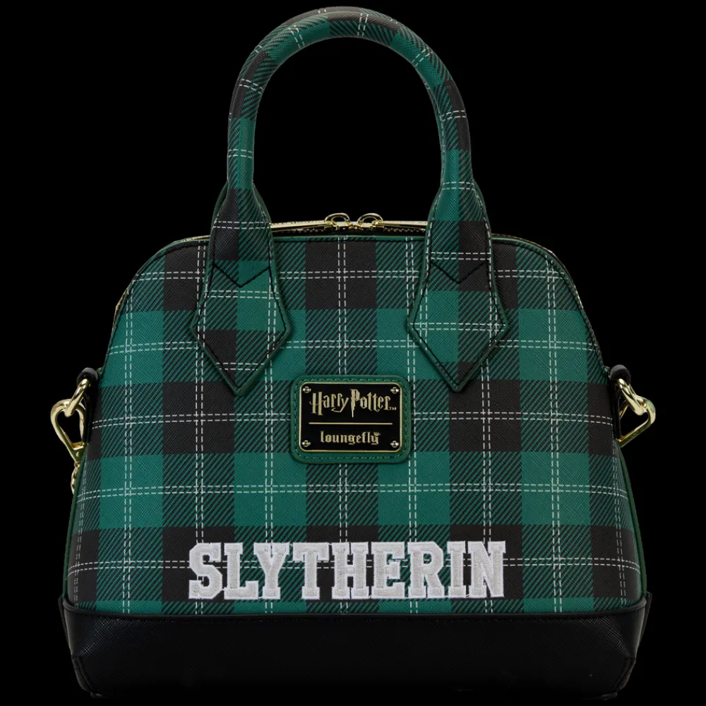 Harry Potter Slytherin Patch Varsity Plaid Crossbody Bag Best Sale