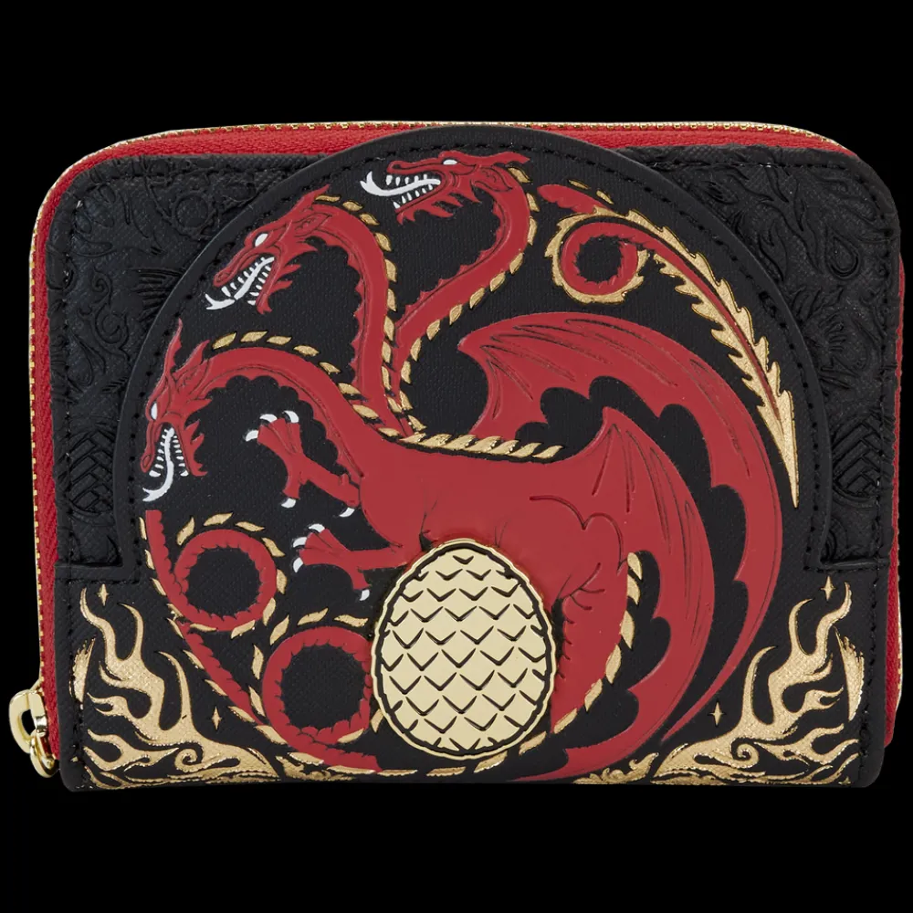 House of the Dragon All-Over Print House Targaryen Sigil Zip Around Wallet Cheap