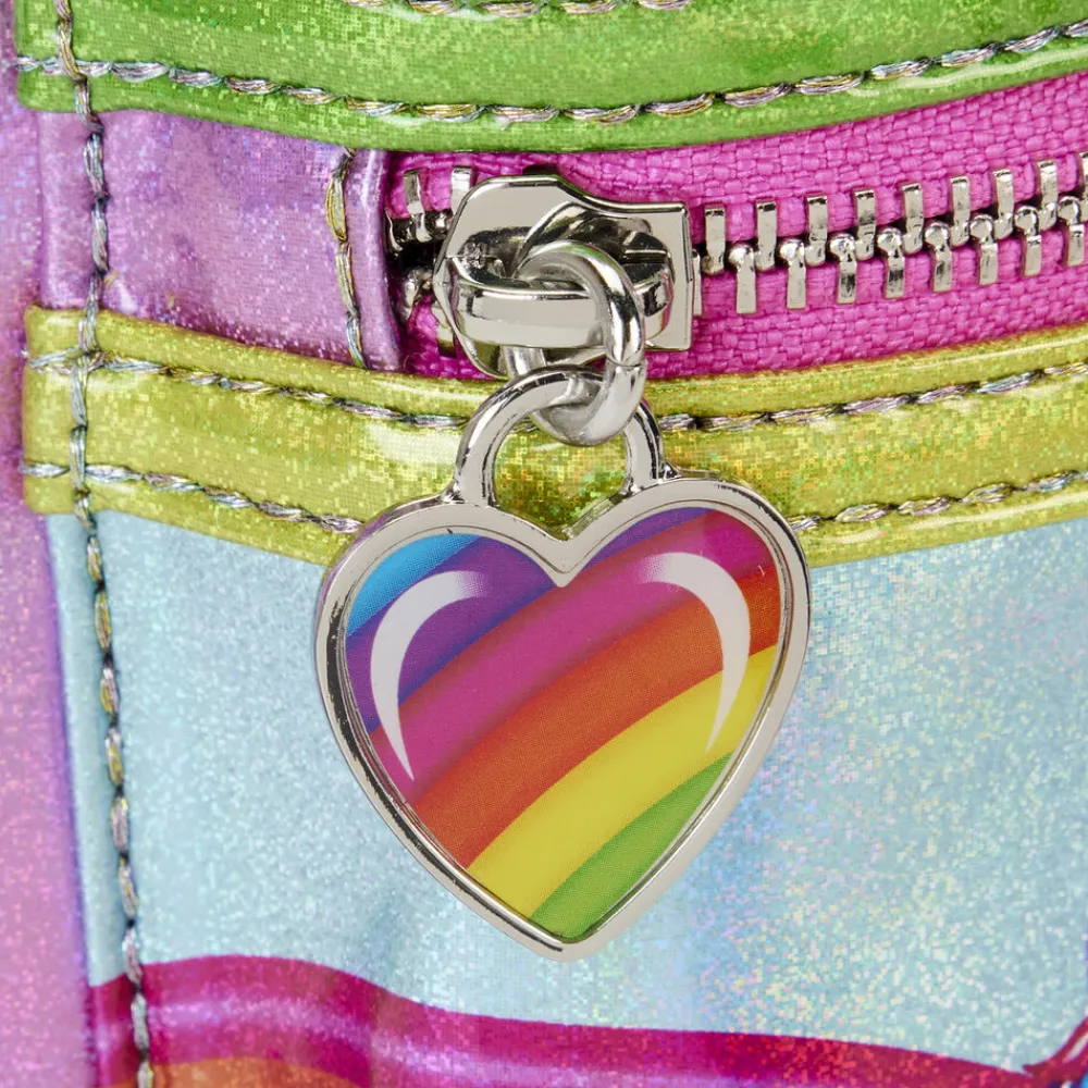 Lisa Frank Holographic Glitter Color Block Mini Backpack Discount
