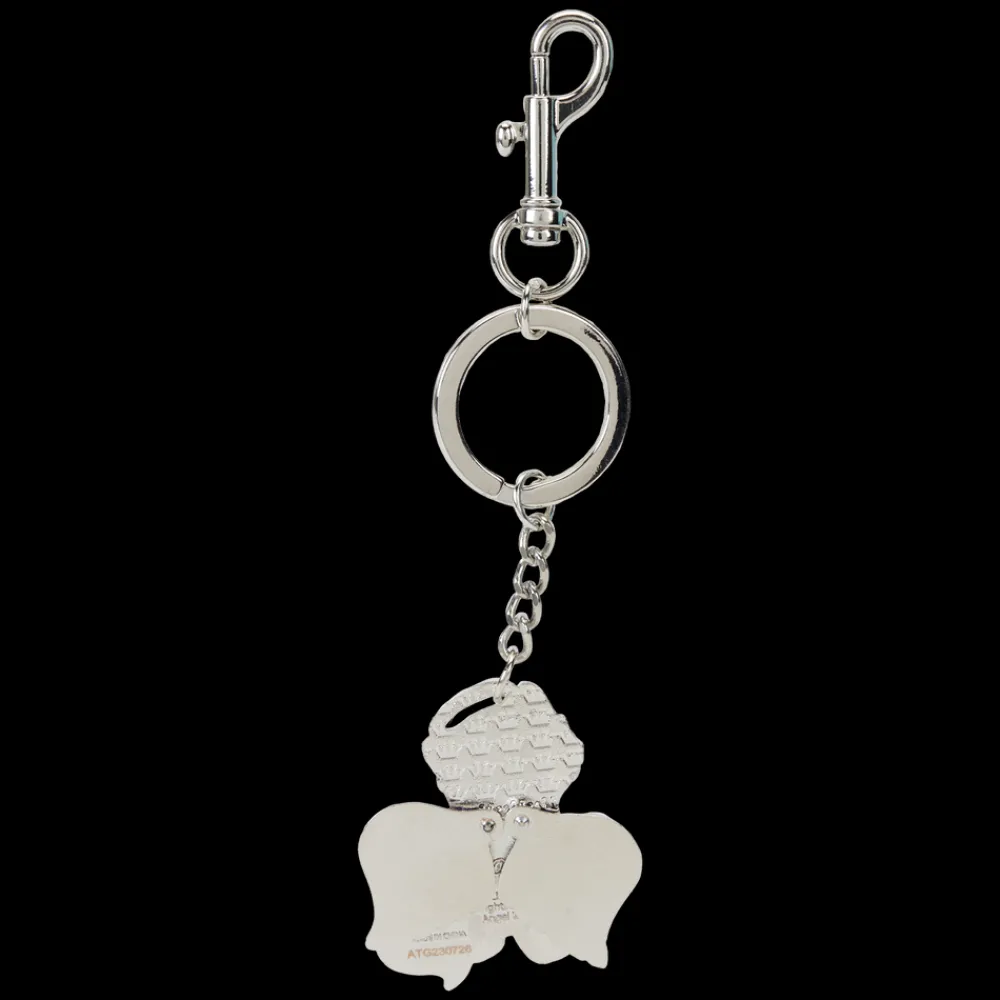 Lisa Frank Holographic Glitter Angel Kitty Moving Keychain New