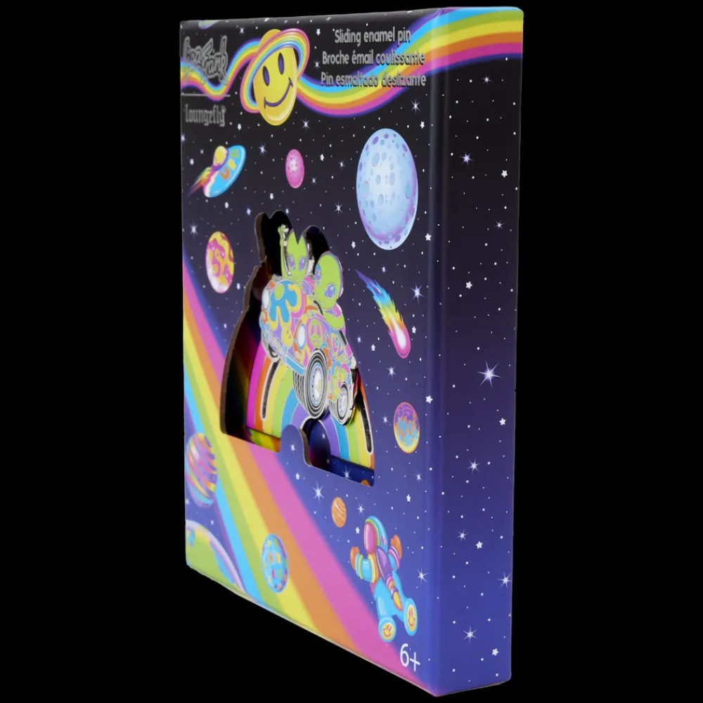 Lisa Frank Zoomer & Zorbit Rainbow 3" Collector Box Sliding Pin Fashion