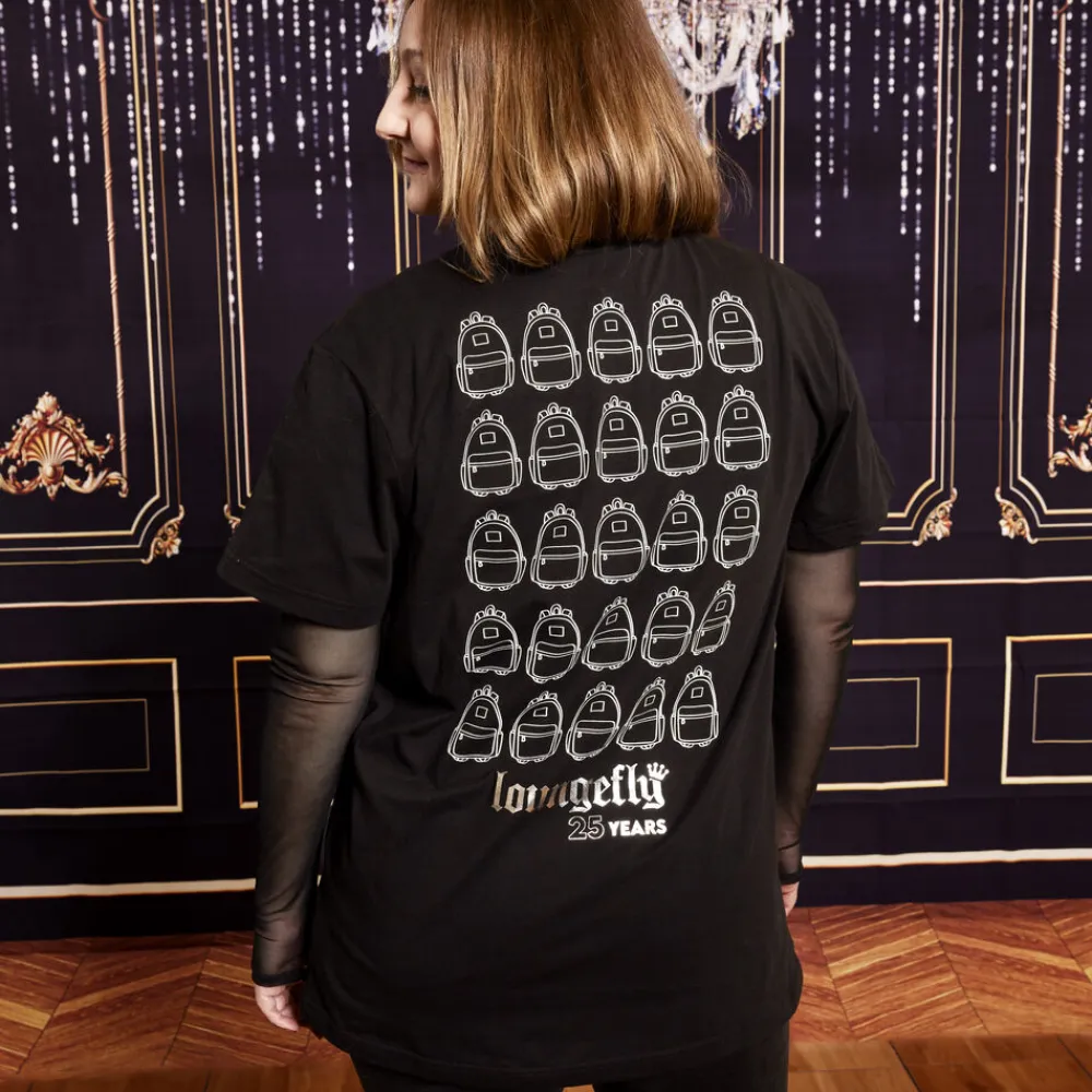 Loungefly 25Th Anniversary Logo Black Unisex Tee Hot