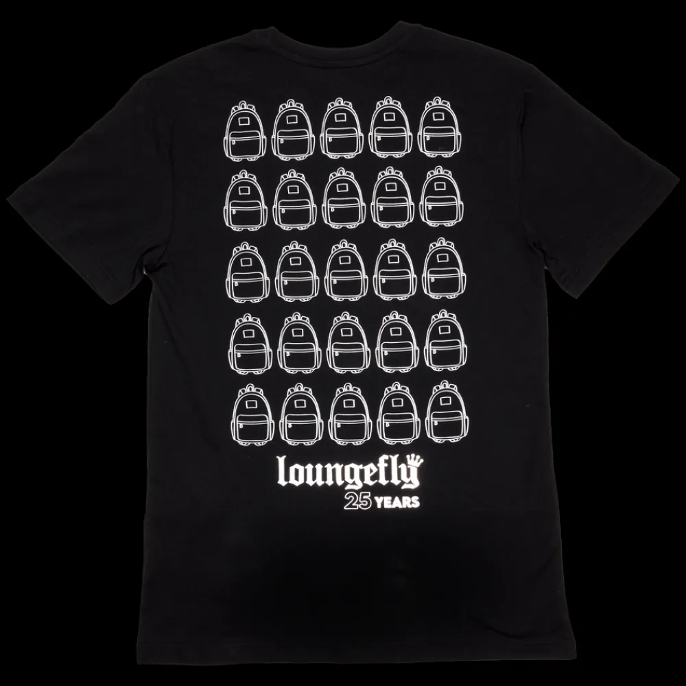 Loungefly 25Th Anniversary Logo Black Unisex Tee Hot
