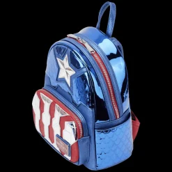 Marvel Metallic Captain America Cosplay Mini Backpack Online