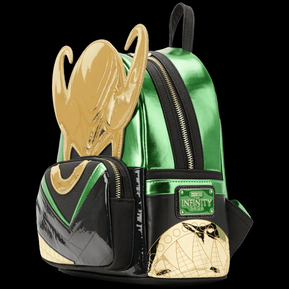 Marvel Metallic Loki Cosplay Mini Backpack Hot