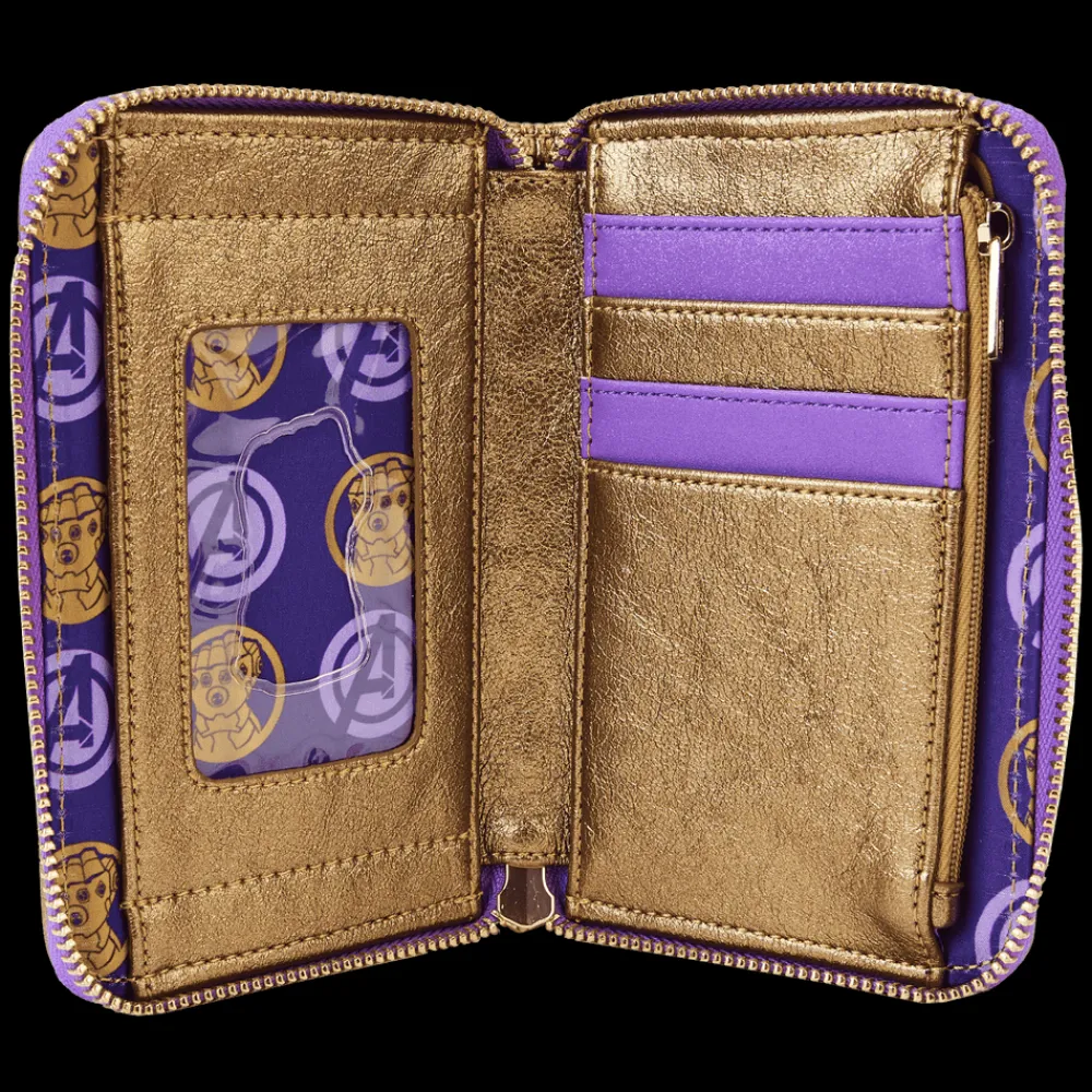 Marvel Metallic Thanos Gauntlet Zip Around Wallet Fashion