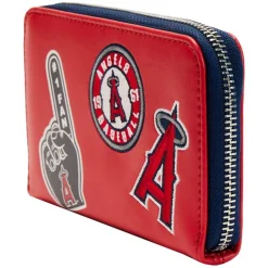 MLB La Angels Patches Zip Around Wallet Fashion