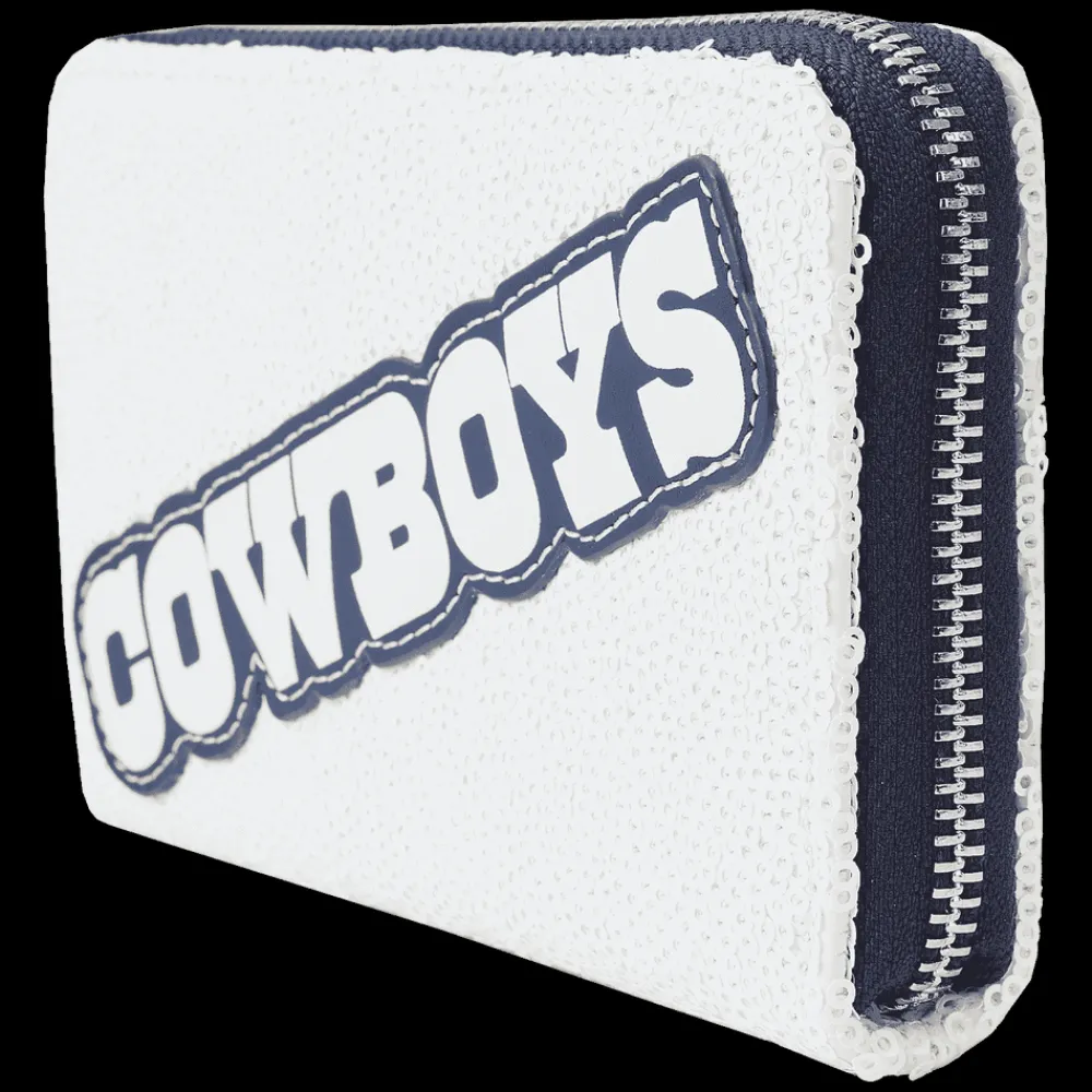 NFL Dallas Cowboys Sequin Zip Around Wallet Sale
