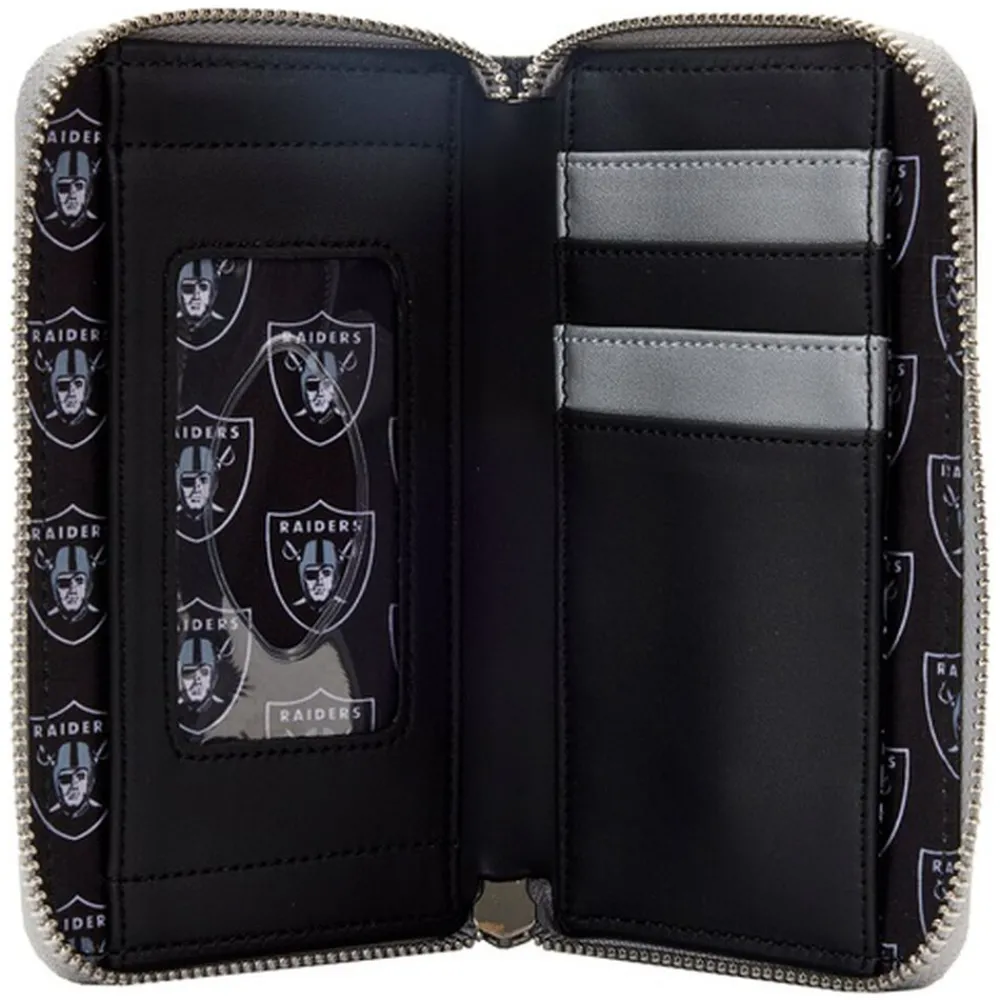 NFL Las Vegas Raiders Patches Zip Around Wallet Cheap