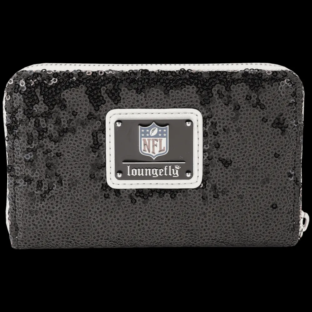 NFL Las Vegas Raiders Sequin Zip Around Wallet Cheap