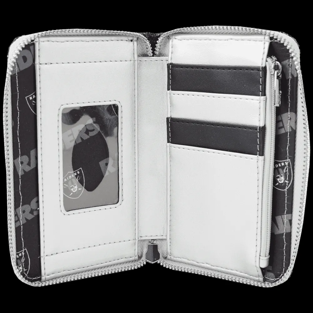 NFL Las Vegas Raiders Sequin Zip Around Wallet Cheap