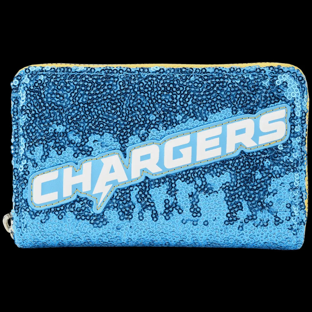 NFL Los Angeles Chargers Sequin Zip Around Wallet Cheap