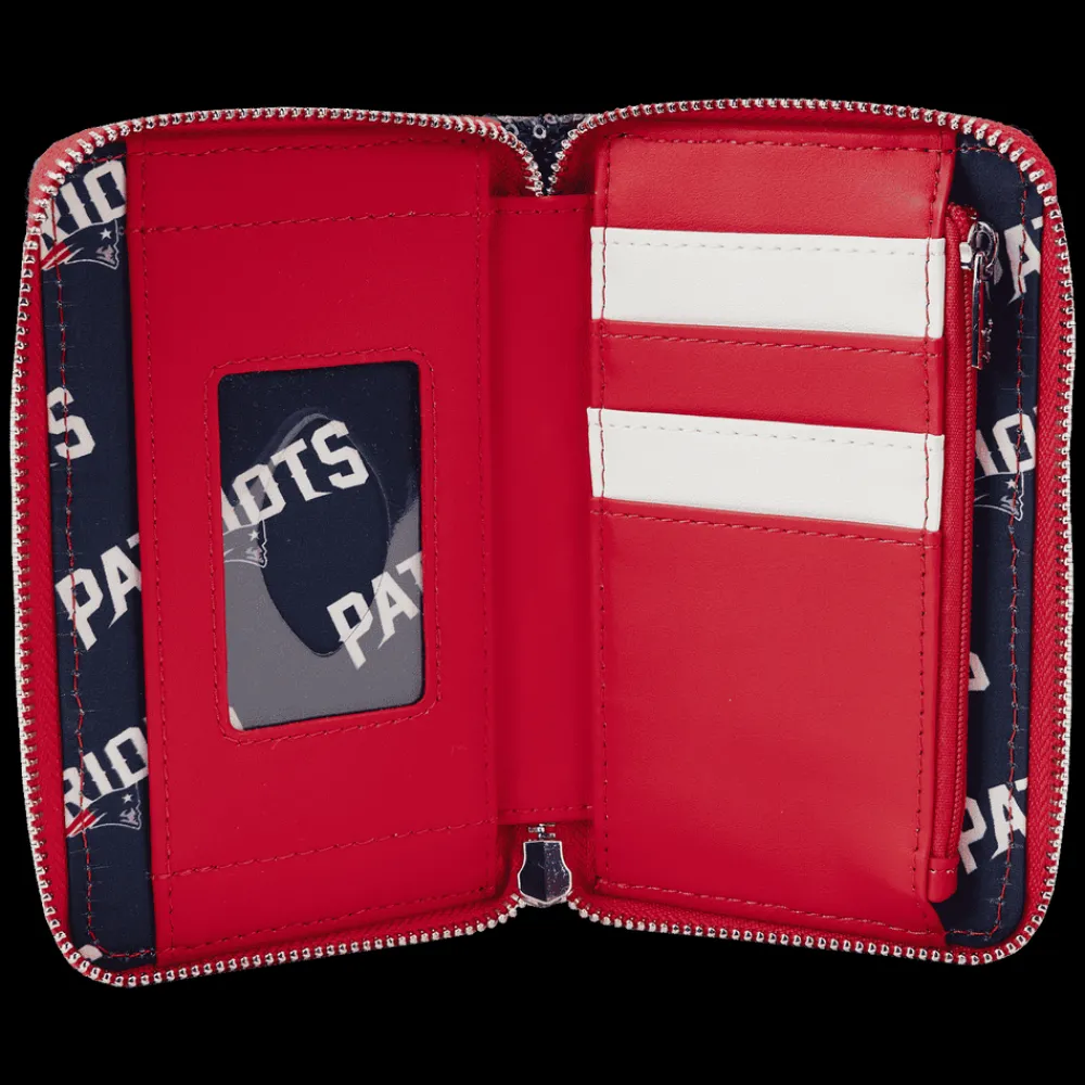 NFL New England Patriots Sequin Zip Around Wallet Best Sale