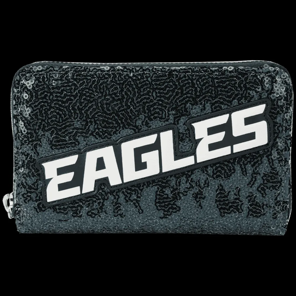 NFL Philadelphia Eagles Sequin Zip Around Wallet Flash Sale