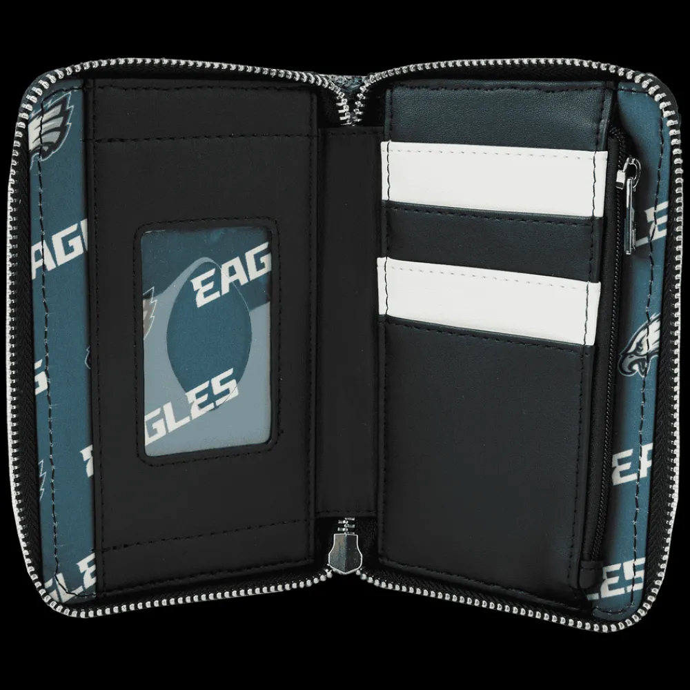 NFL Philadelphia Eagles Sequin Zip Around Wallet Flash Sale