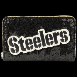 NFL Pittsburgh Steelers Sequin Zip Around Wallet Cheap
