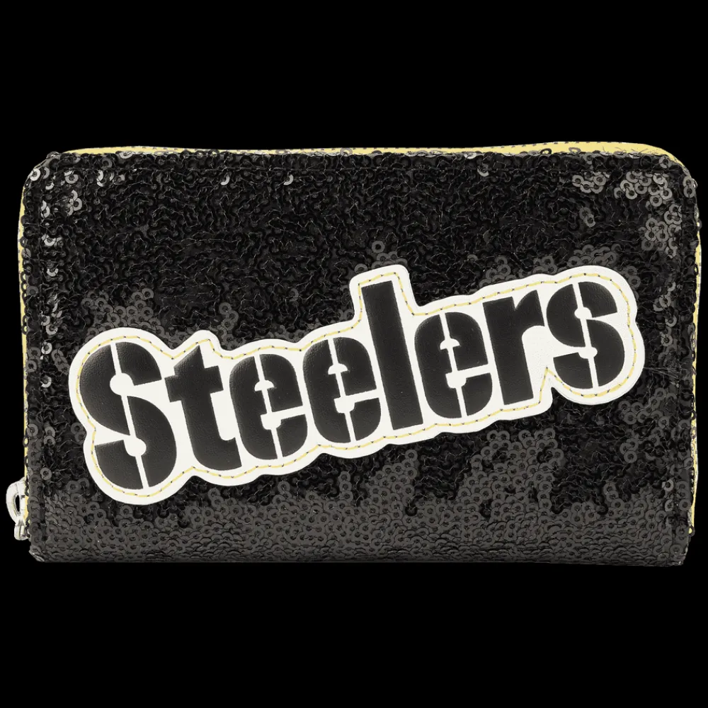 NFL Pittsburgh Steelers Sequin Zip Around Wallet Cheap