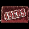 NFL San Francisco 49Ers Sequin Zip Around Wallet Hot