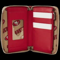 NFL San Francisco 49Ers Sequin Zip Around Wallet Hot