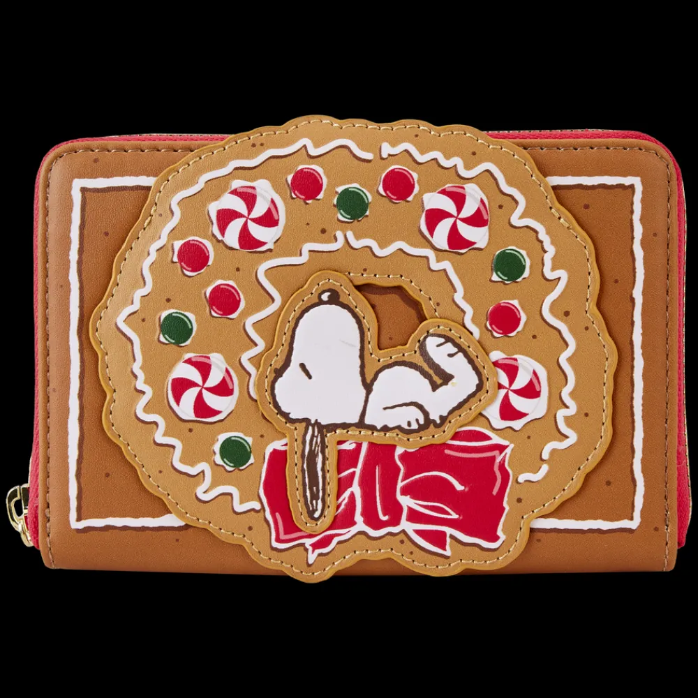 Peanuts Snoopy Gingerbread Wreath Scented Zip Around Wallet Shop
