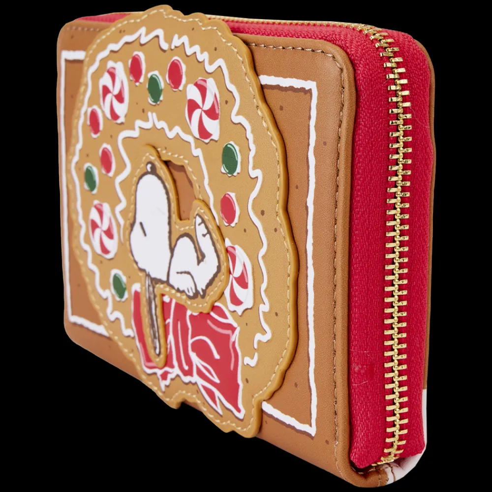 Peanuts Snoopy Gingerbread Wreath Scented Zip Around Wallet Shop